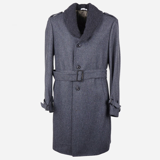 Boglioli Wool Overcoat with Knit Collar - Top Shelf Apparel