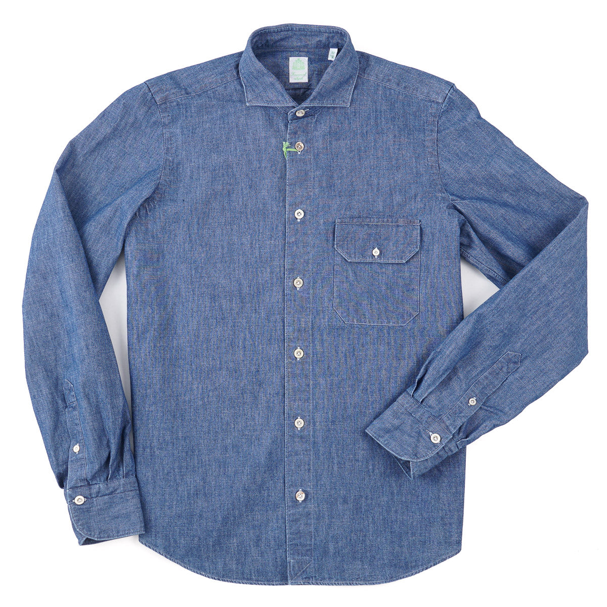 Finamore Tailored-Fit Denim Shirt - Top Shelf Apparel