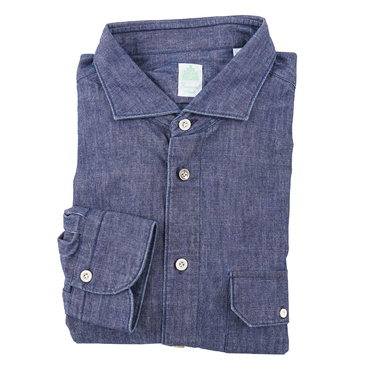 Finamore Regular-Fit Denim Shirt - Top Shelf Apparel