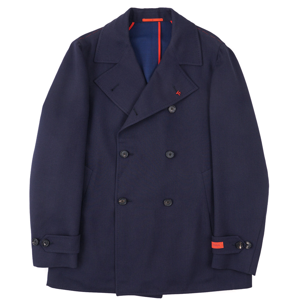 Isaia 'Iconico' Wool-Cashmere Pea Coat - Top Shelf Apparel