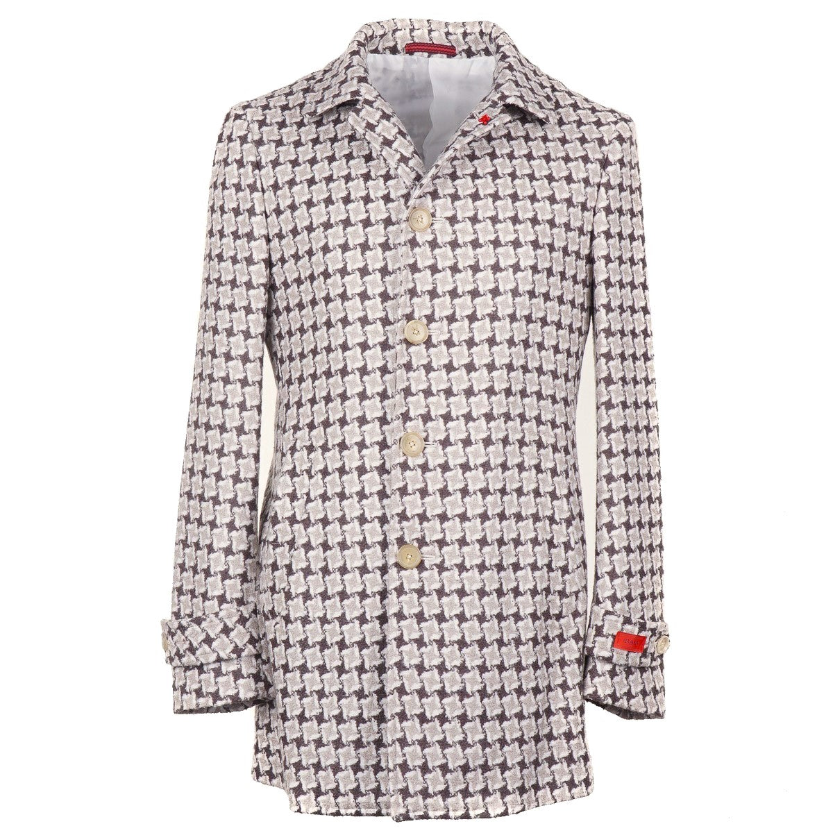 Isaia Slim-Fit Patterned Cashmere Coat - Top Shelf Apparel