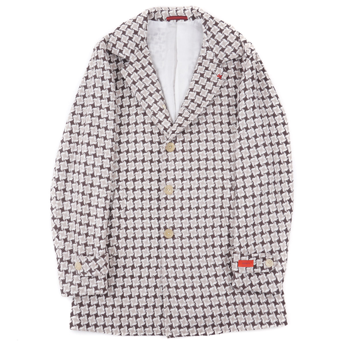 Isaia Slim-Fit Patterned Cashmere Coat - Top Shelf Apparel