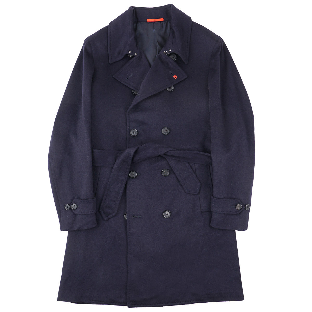 Isaia Navy Blue Aqua Cashmere Overcoat - Top Shelf Apparel