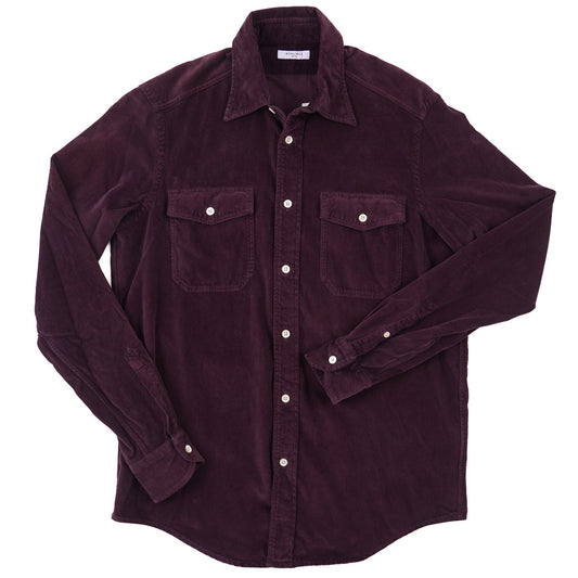 Boglioli Brushed Velvet Cotton Overshirt