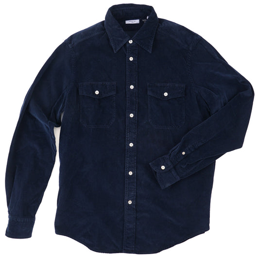 Boglioli Brushed Velvet Cotton Overshirt