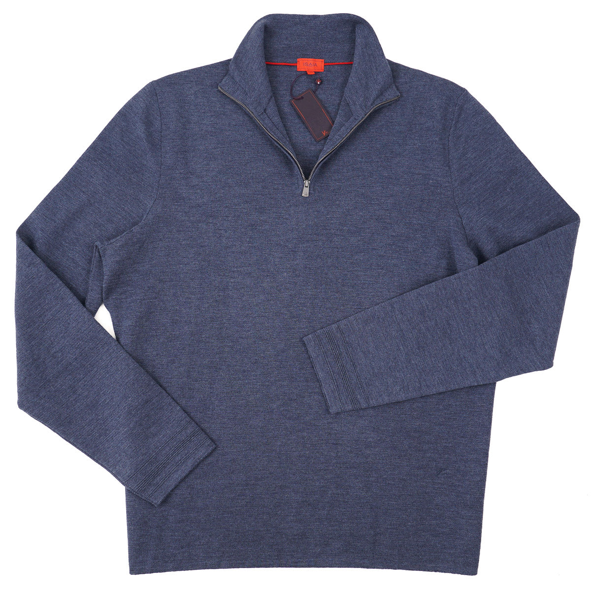 Isaia Half-Zip Merino Wool Sweater