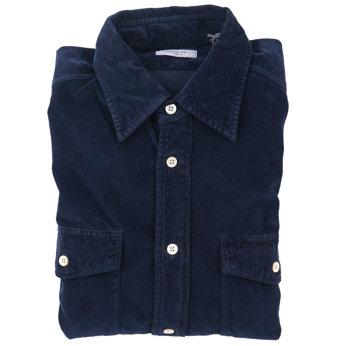 Boglioli Brushed Velvet Cotton Overshirt