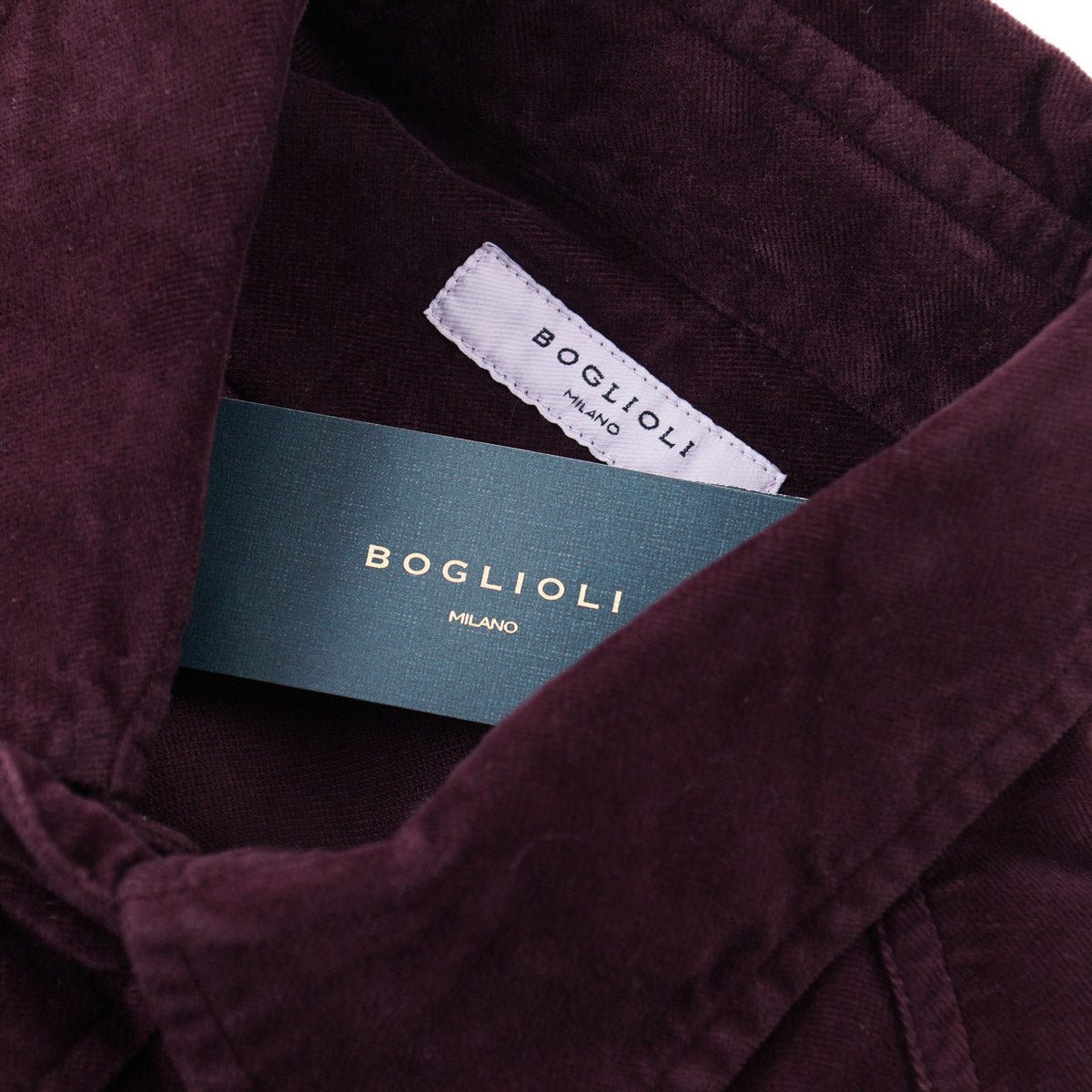 Boglioli Brushed Velvet Cotton Overshirt