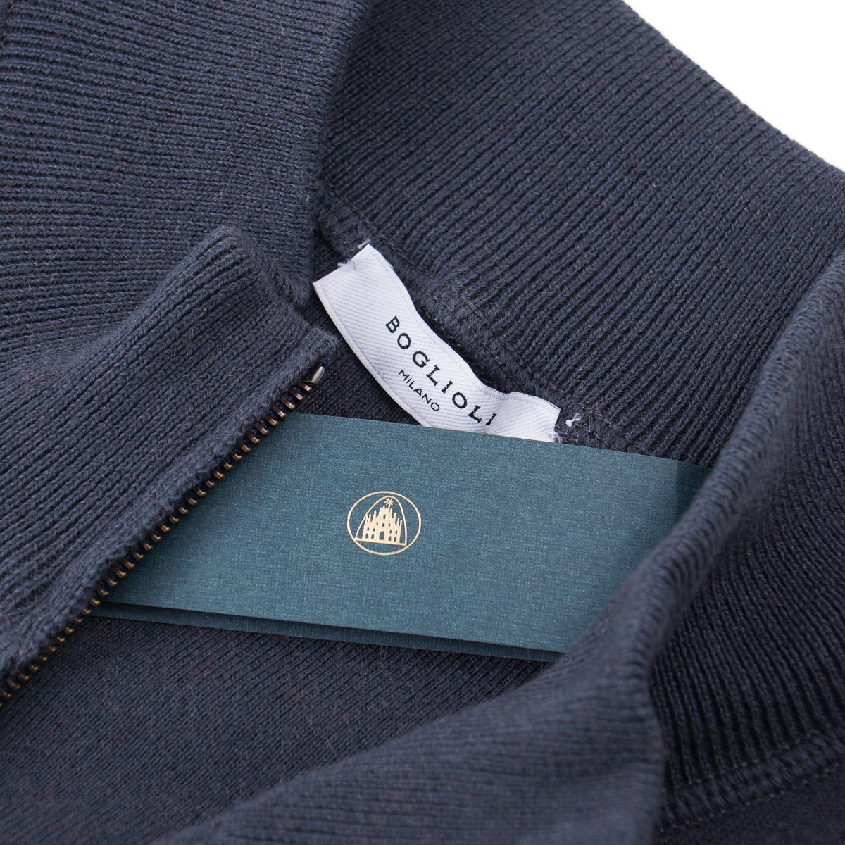 Boglioli Cotton-Cashmere Bomber Sweater