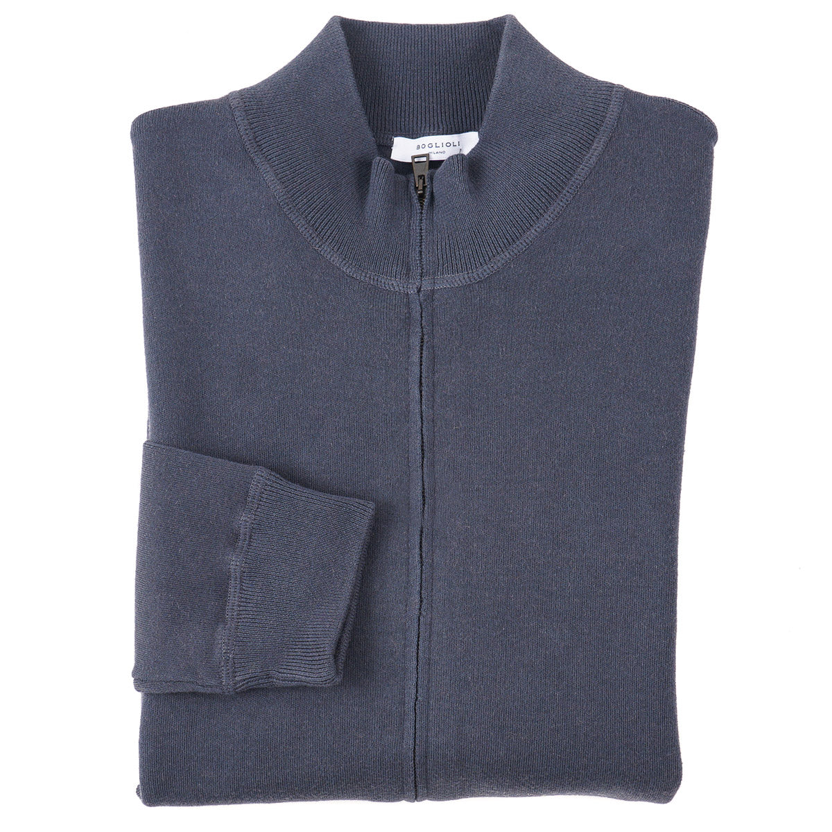 Boglioli Cotton-Cashmere Bomber Sweater