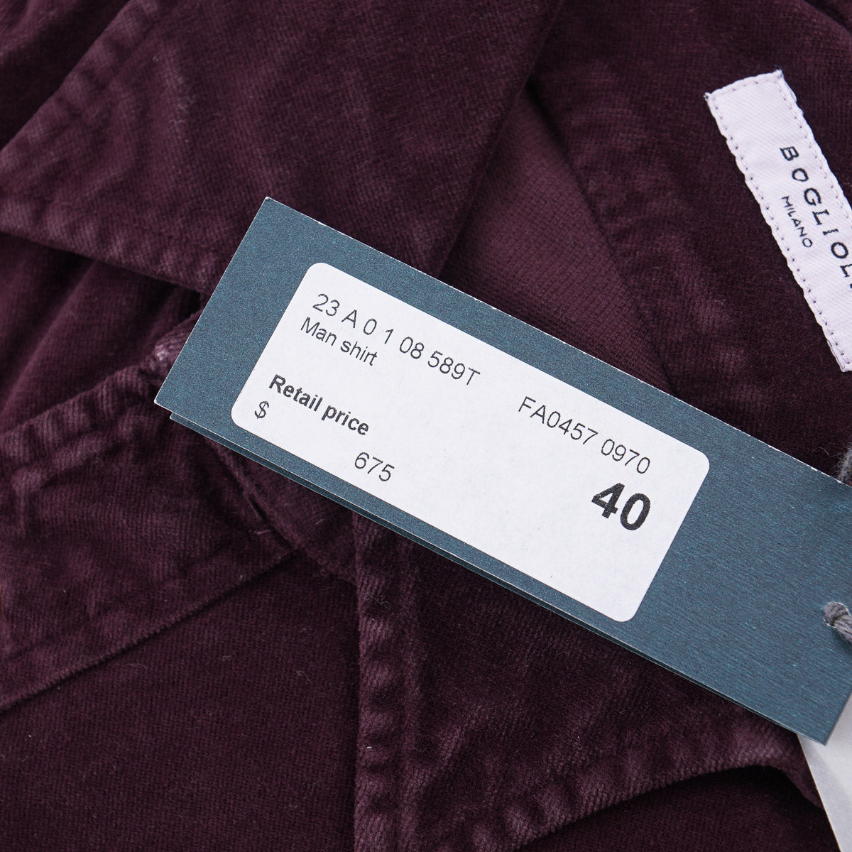 Boglioli Brushed Velvet Cotton Overshirt