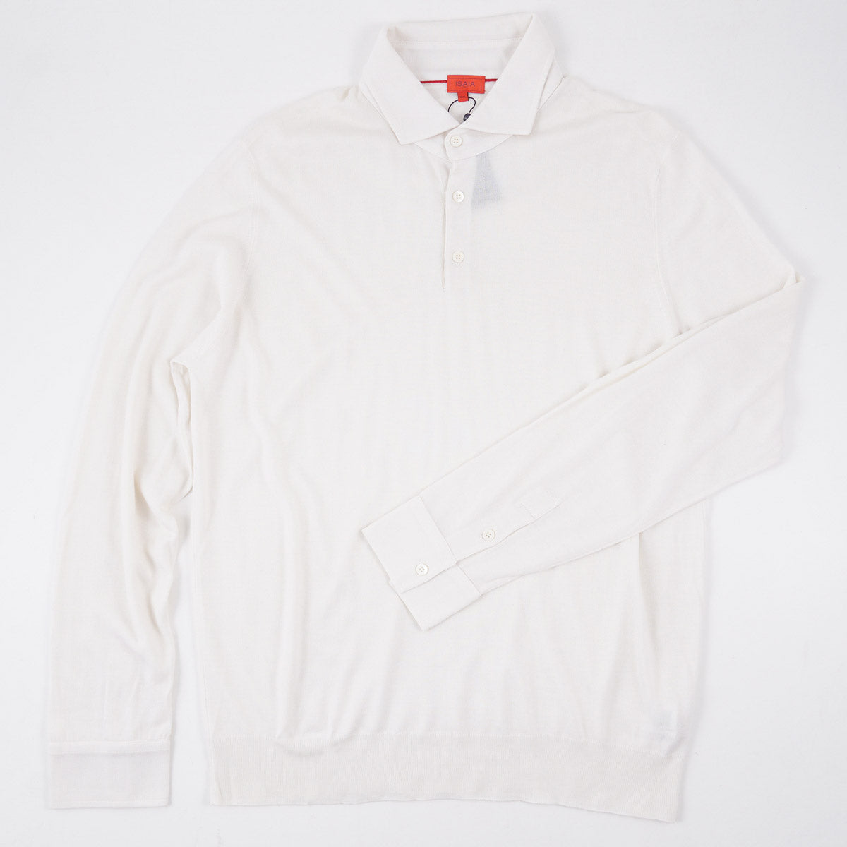 Isaia Lightweight Cashmere-Silk Polo Sweater