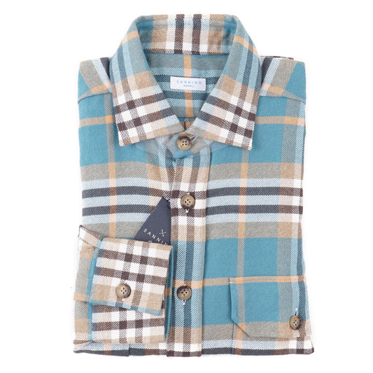 Sannino Slim-Fit Flannel Cotton Shirt - Top Shelf Apparel