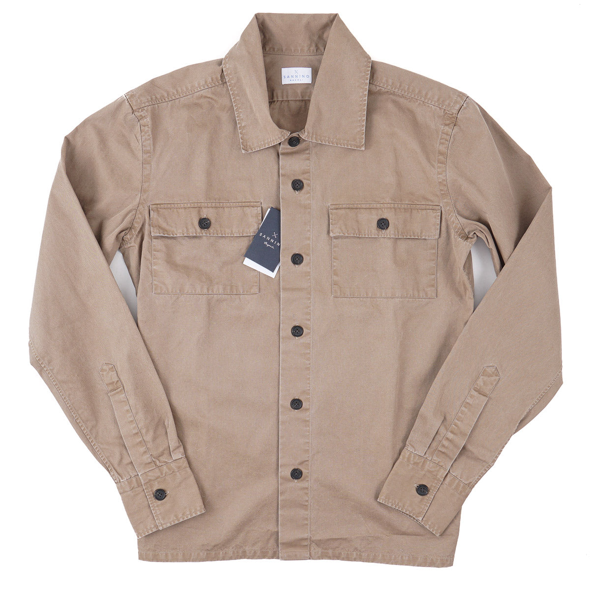 Sannino Slim-Fit Twill Cotton Overshirt - Top Shelf Apparel