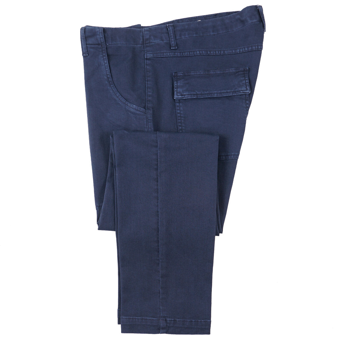 Luigi Borrelli Denim Pants with Military Details