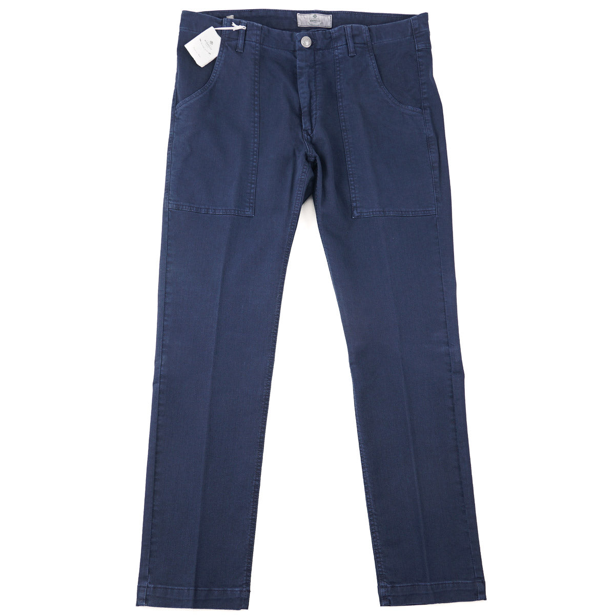 Luigi Borrelli Denim Pants with Military Details