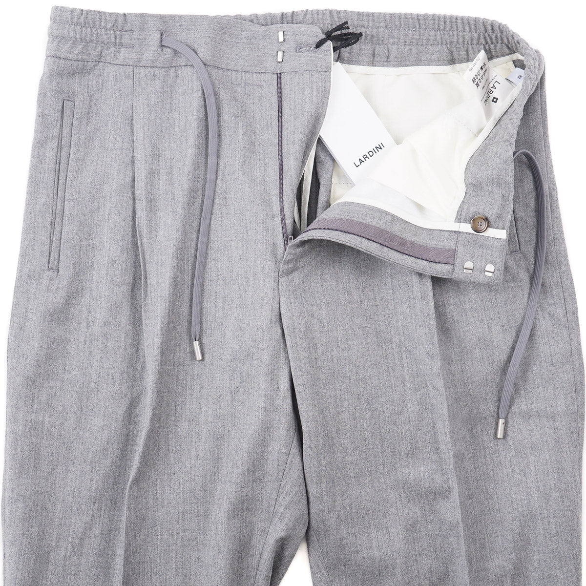 Lardini Wool-Cashmere Drawstring Pants