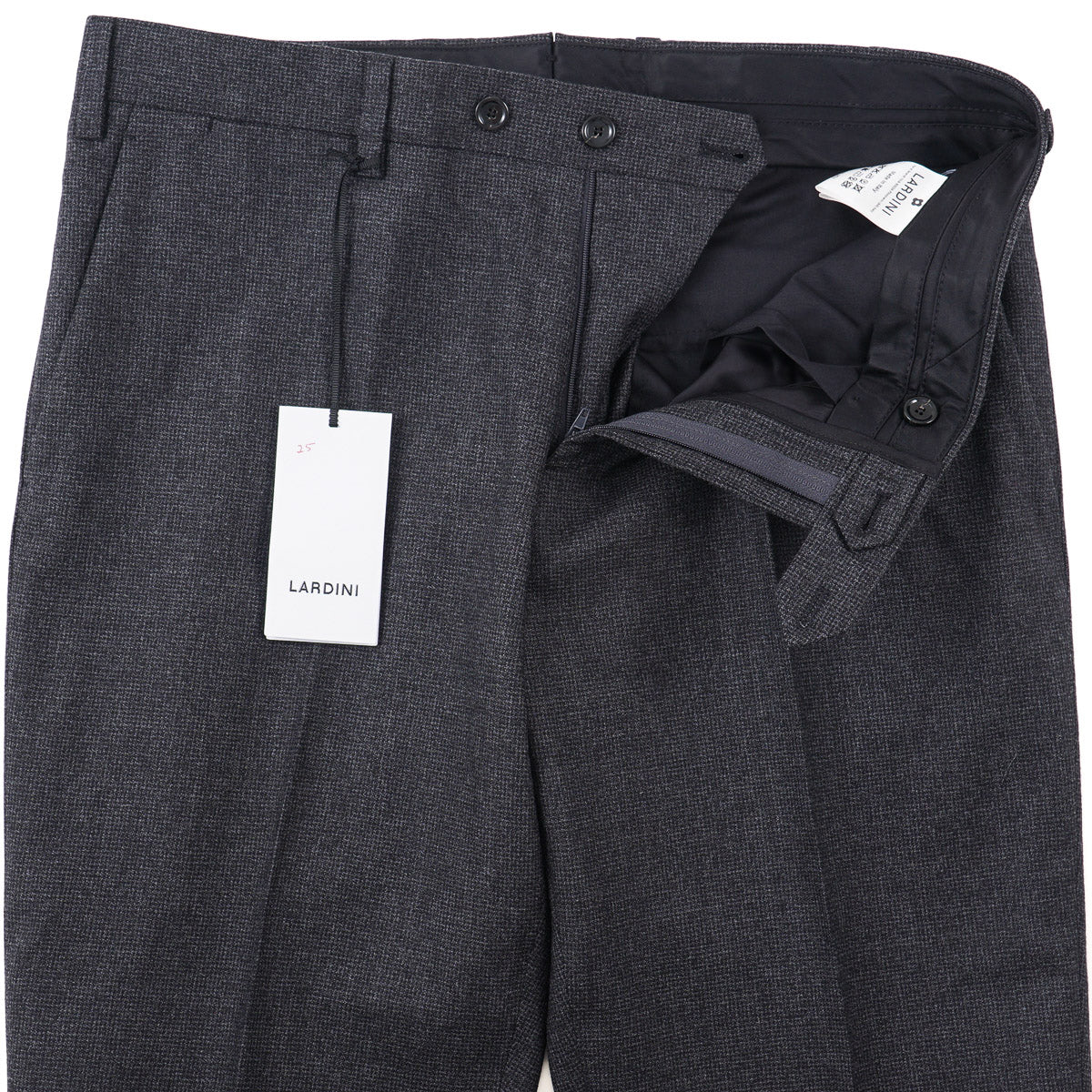 Lardini Houndstooth Wool Dress Pants