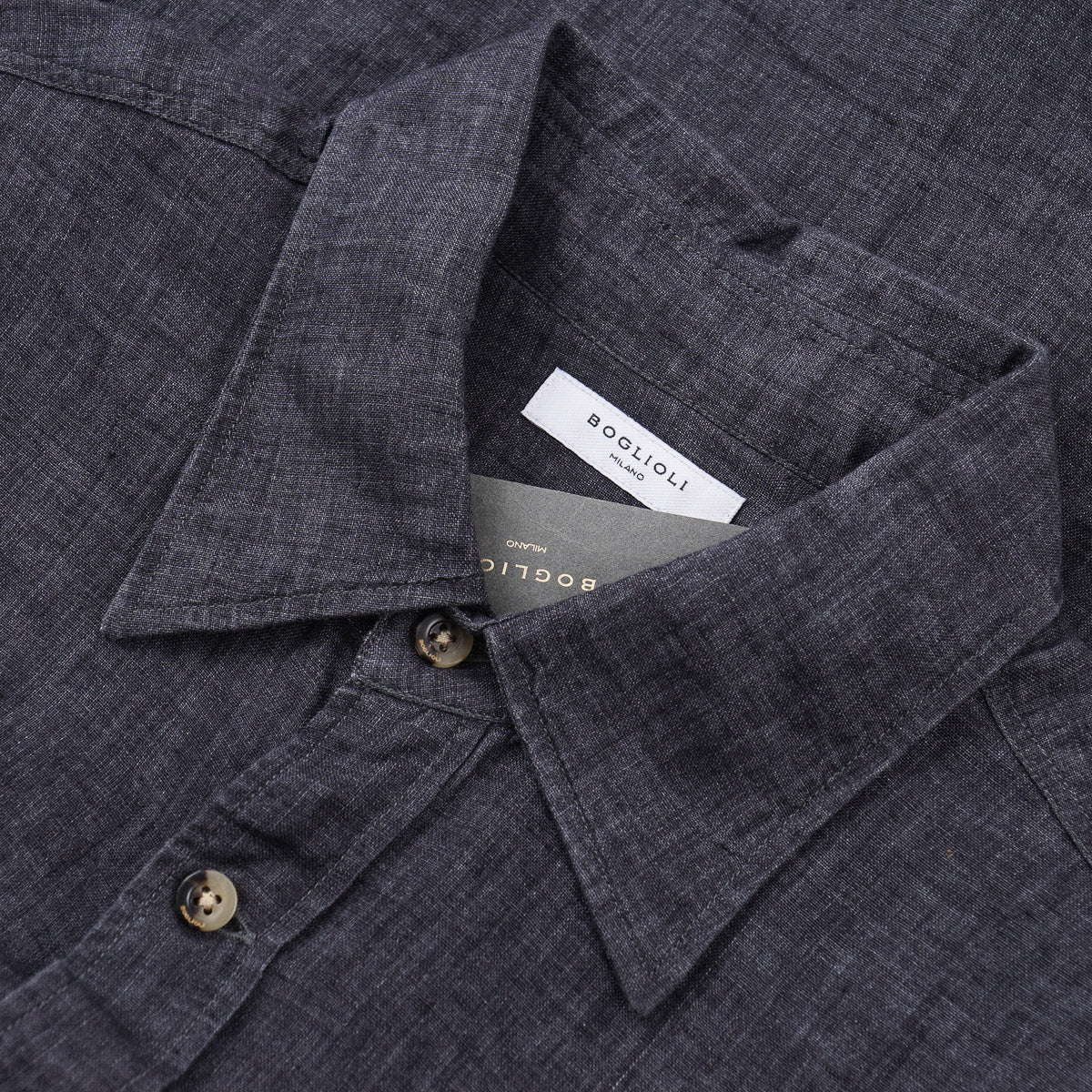Boglioli Linen Shirt with Two Pockets