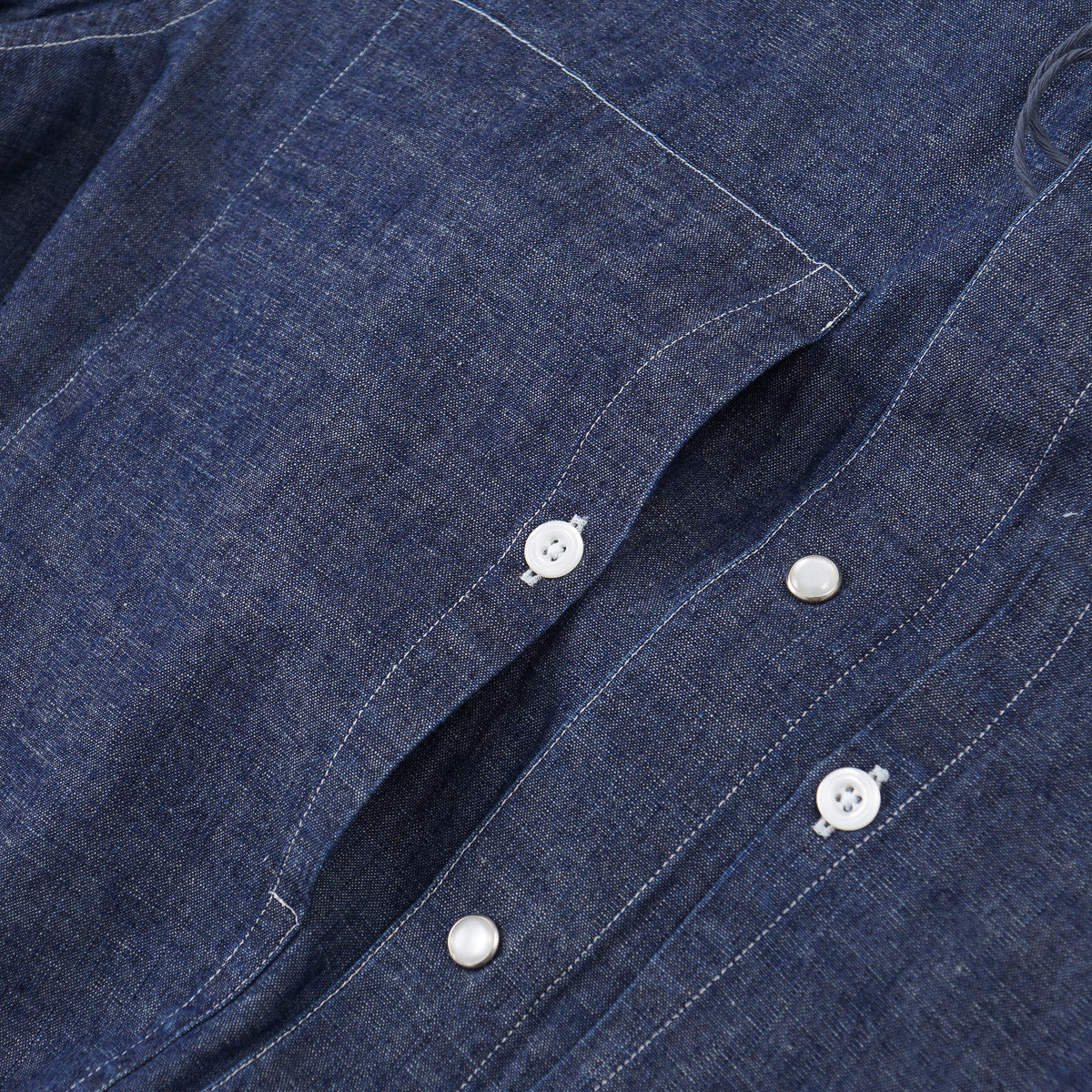 Boglioli Multi-Pocket Denim Overshirt