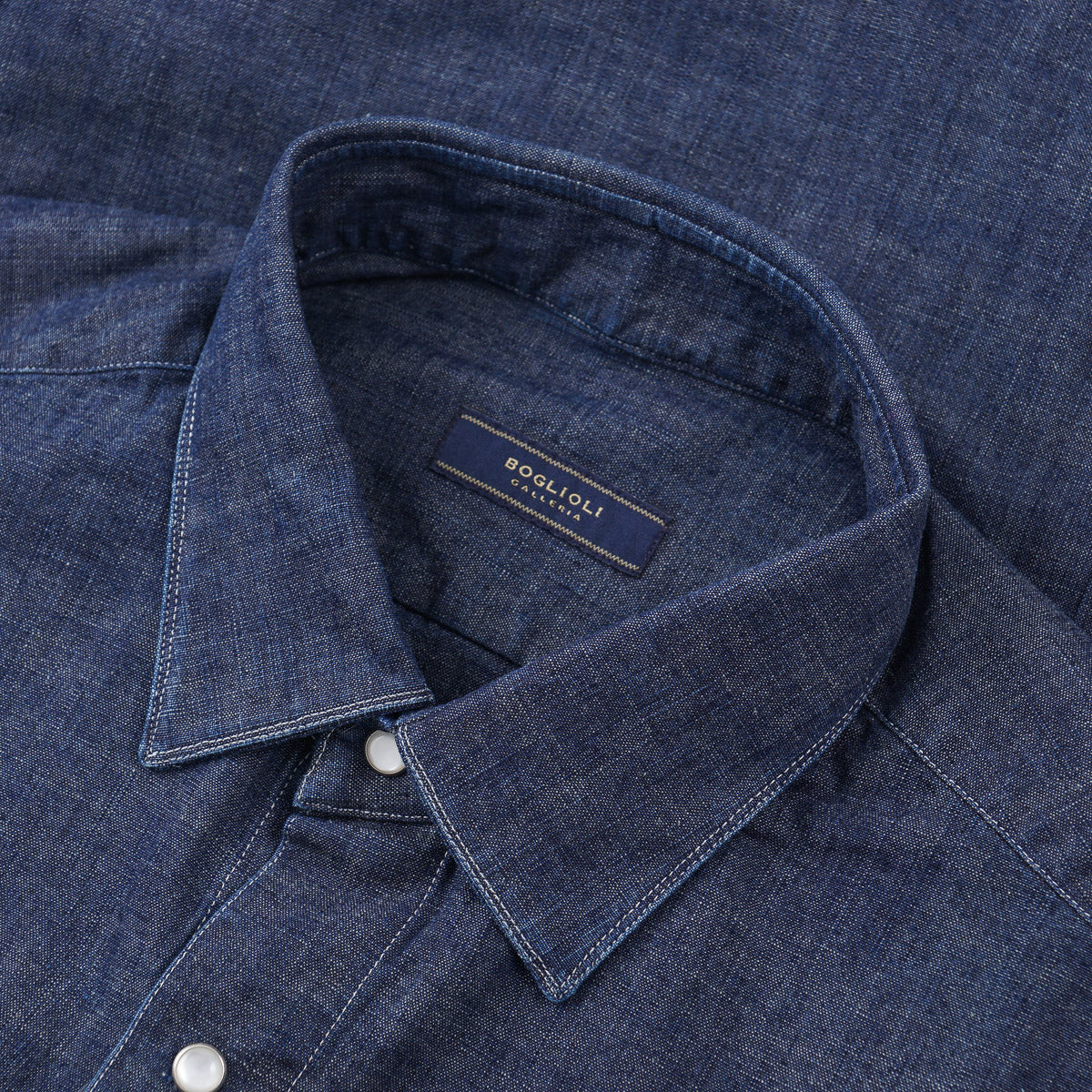 Boglioli Multi-Pocket Denim Overshirt