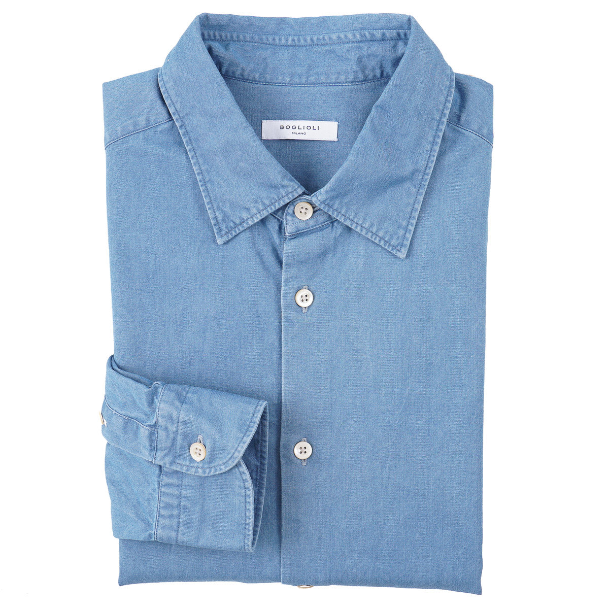 Boglioli Tailored-Fit Denim Shirt
