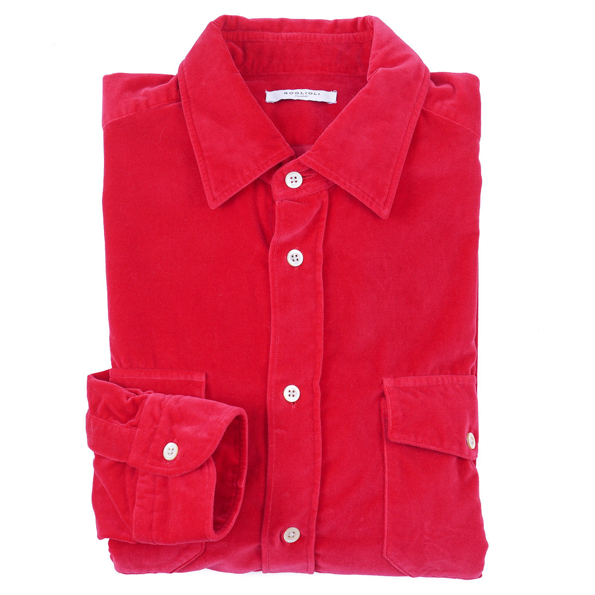 Boglioli Brushed Velvet Cotton Overshirt