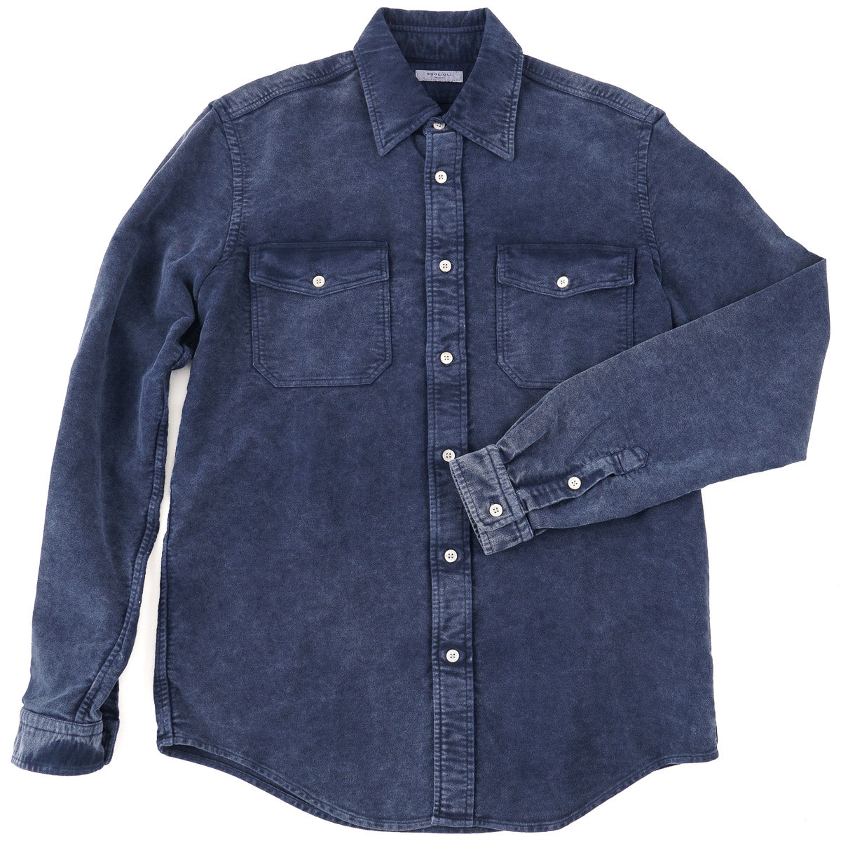 Boglioli Brushed Velvet Cotton Overshirt