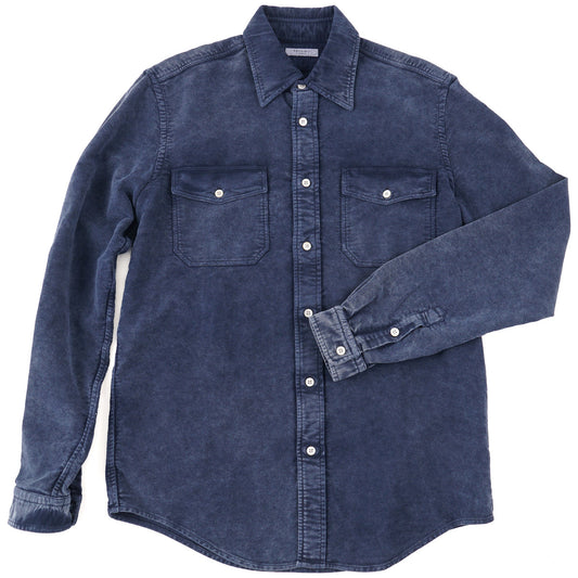 Boglioli Brushed Velvet Cotton Overshirt