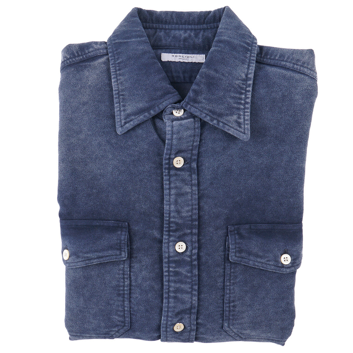 Boglioli Brushed Velvet Cotton Overshirt