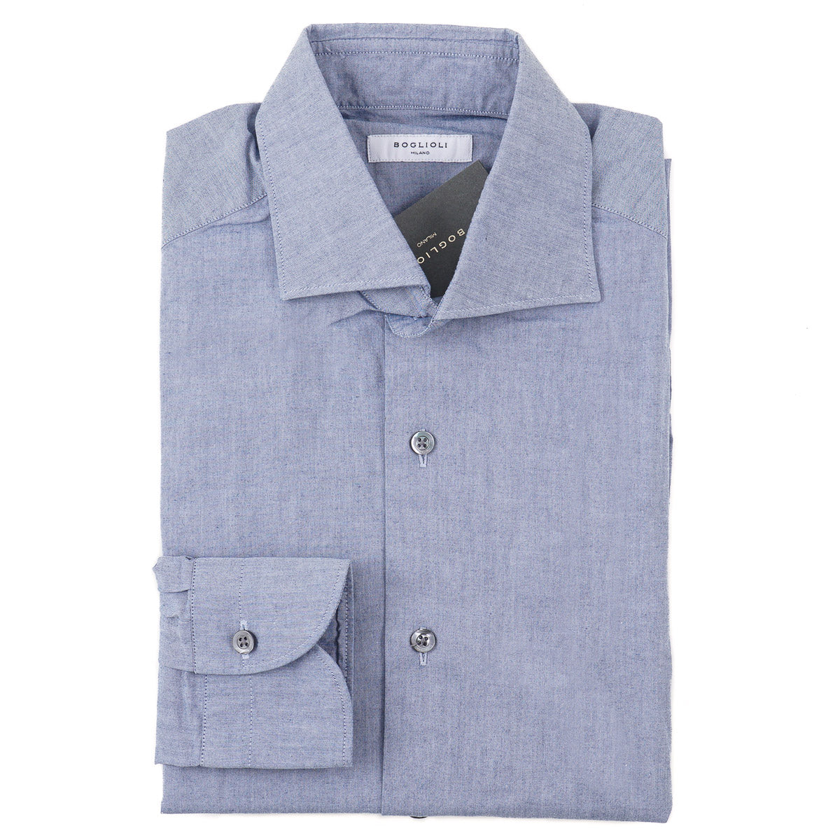 Boglioli Extra-Slim Chambray Cotton Shirt