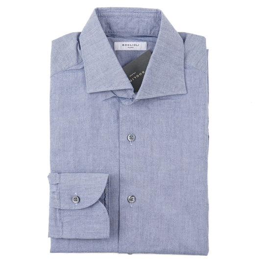 Boglioli Extra-Slim Chambray Cotton Shirt
