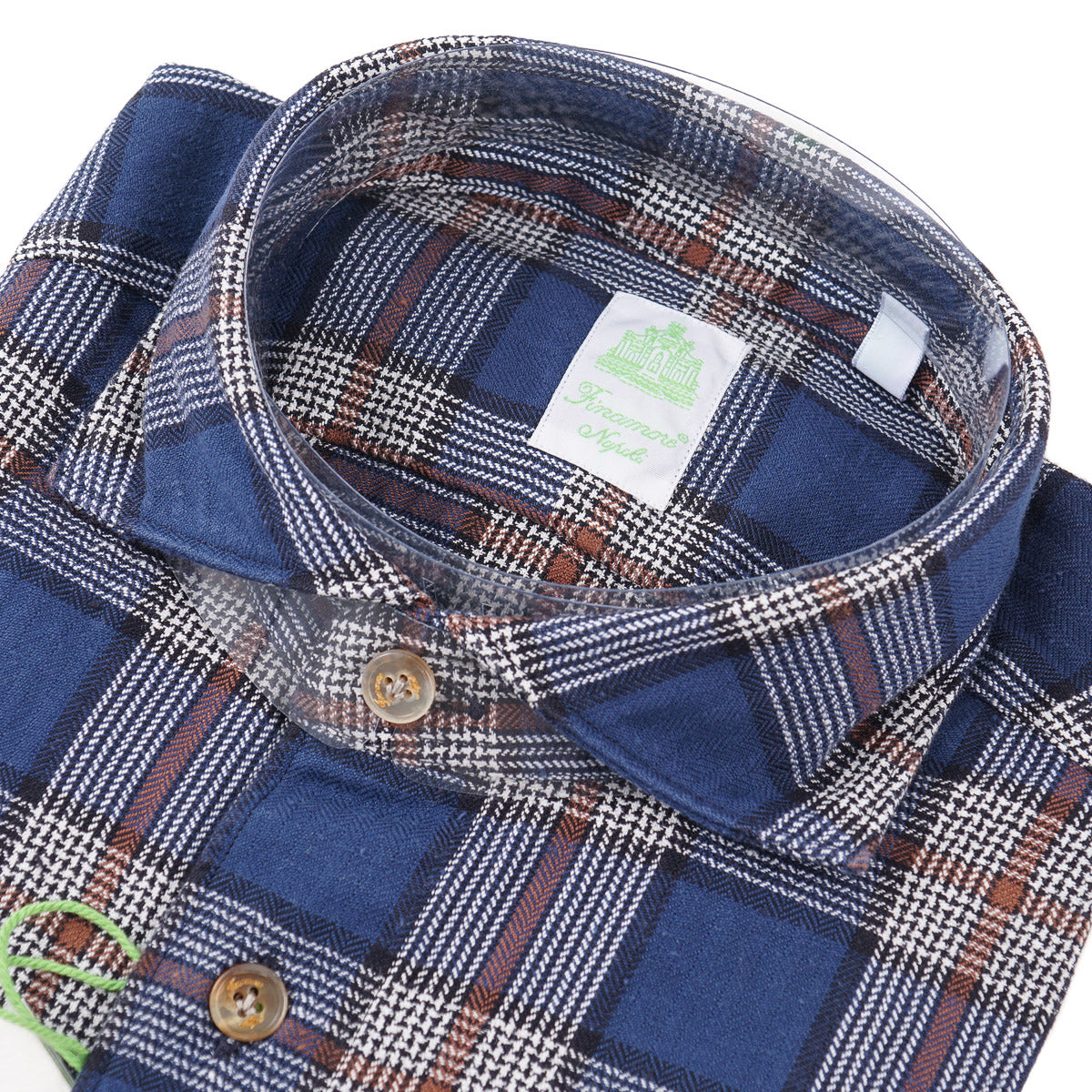 Finamore Woven Cotton Sport Shirt