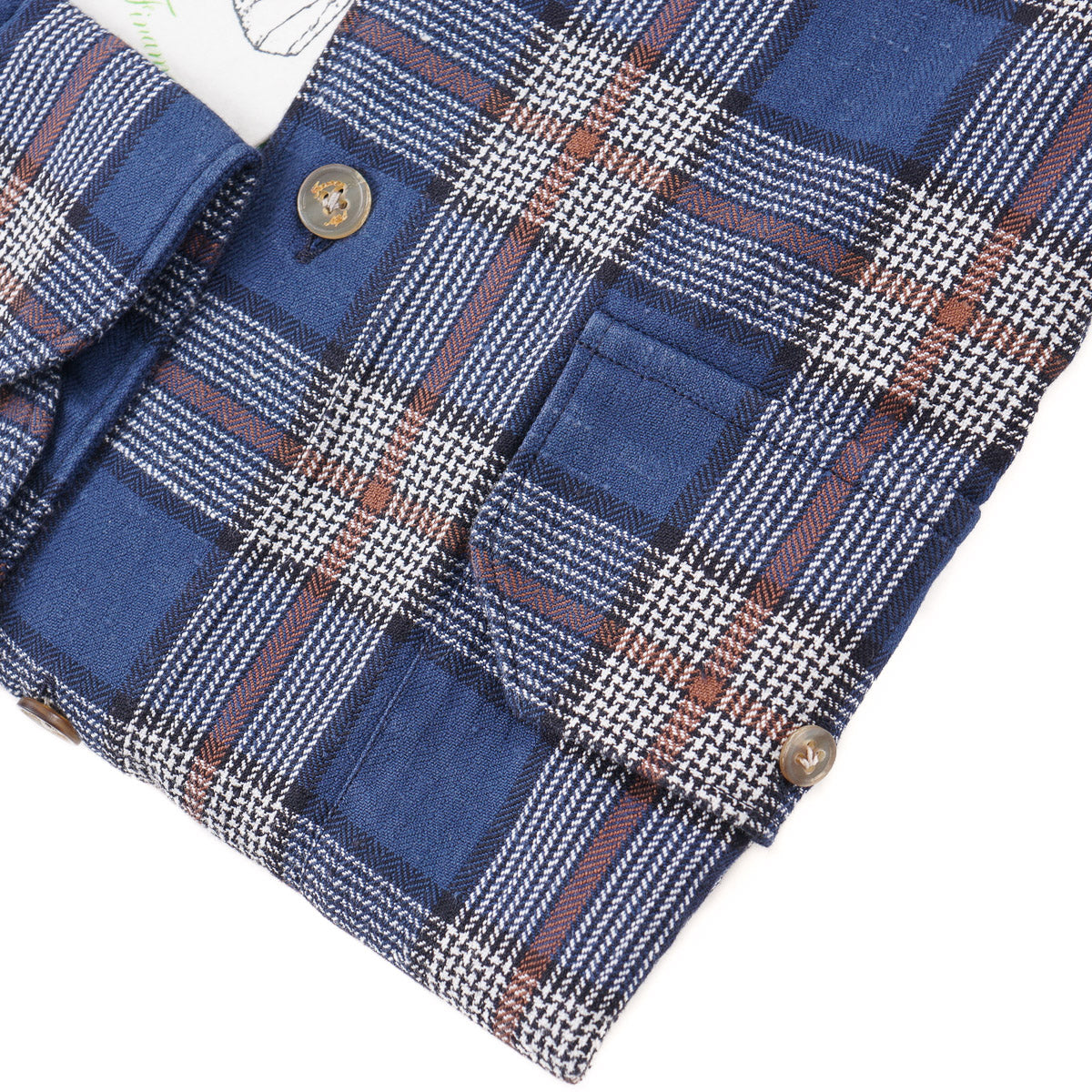 Finamore Woven Cotton Sport Shirt