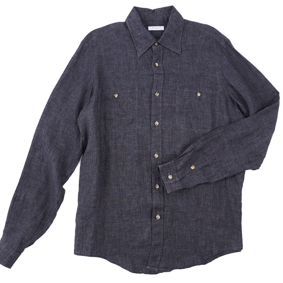 Boglioli Linen Shirt with Two Pockets