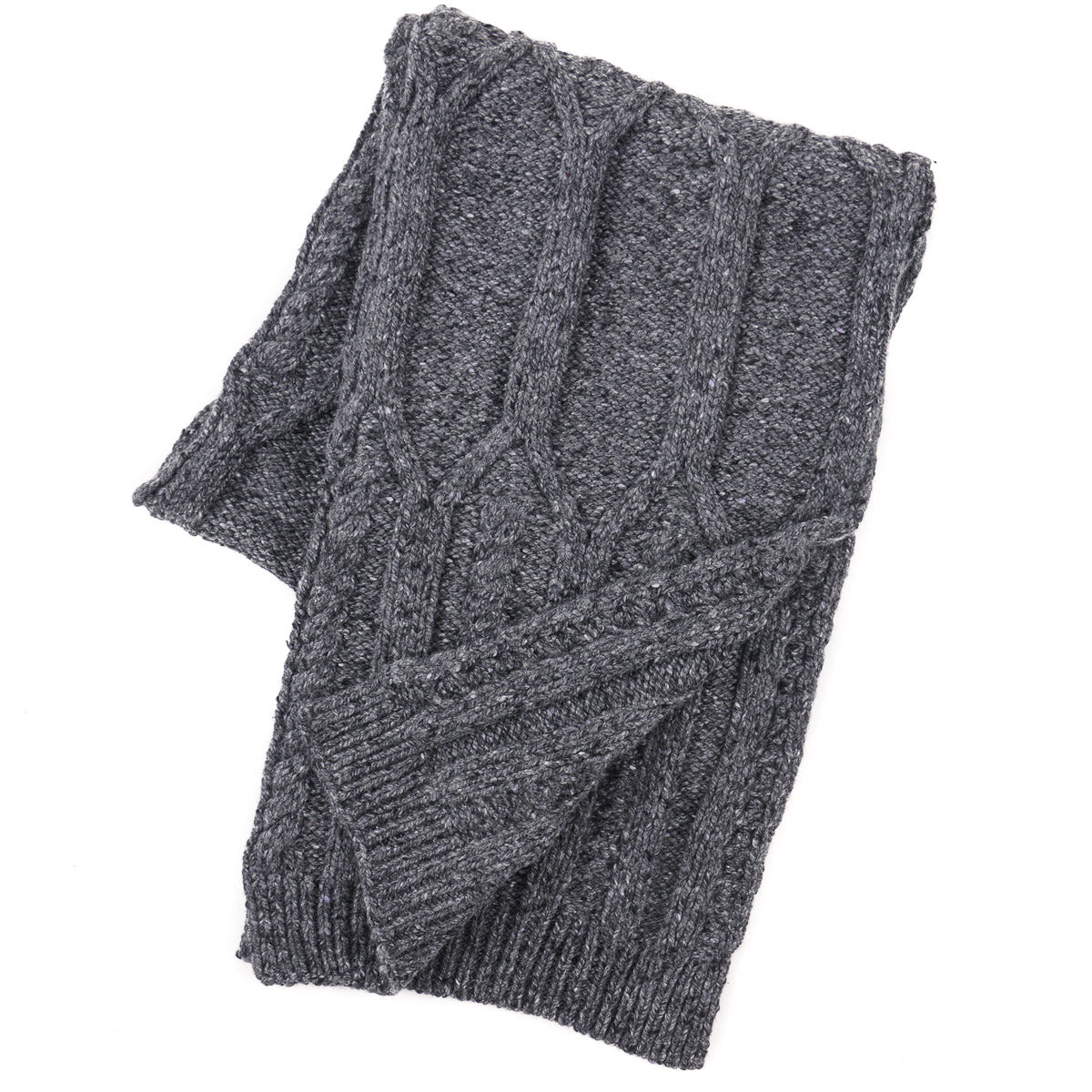 Isaia Cable Knit Cashmere Scarf