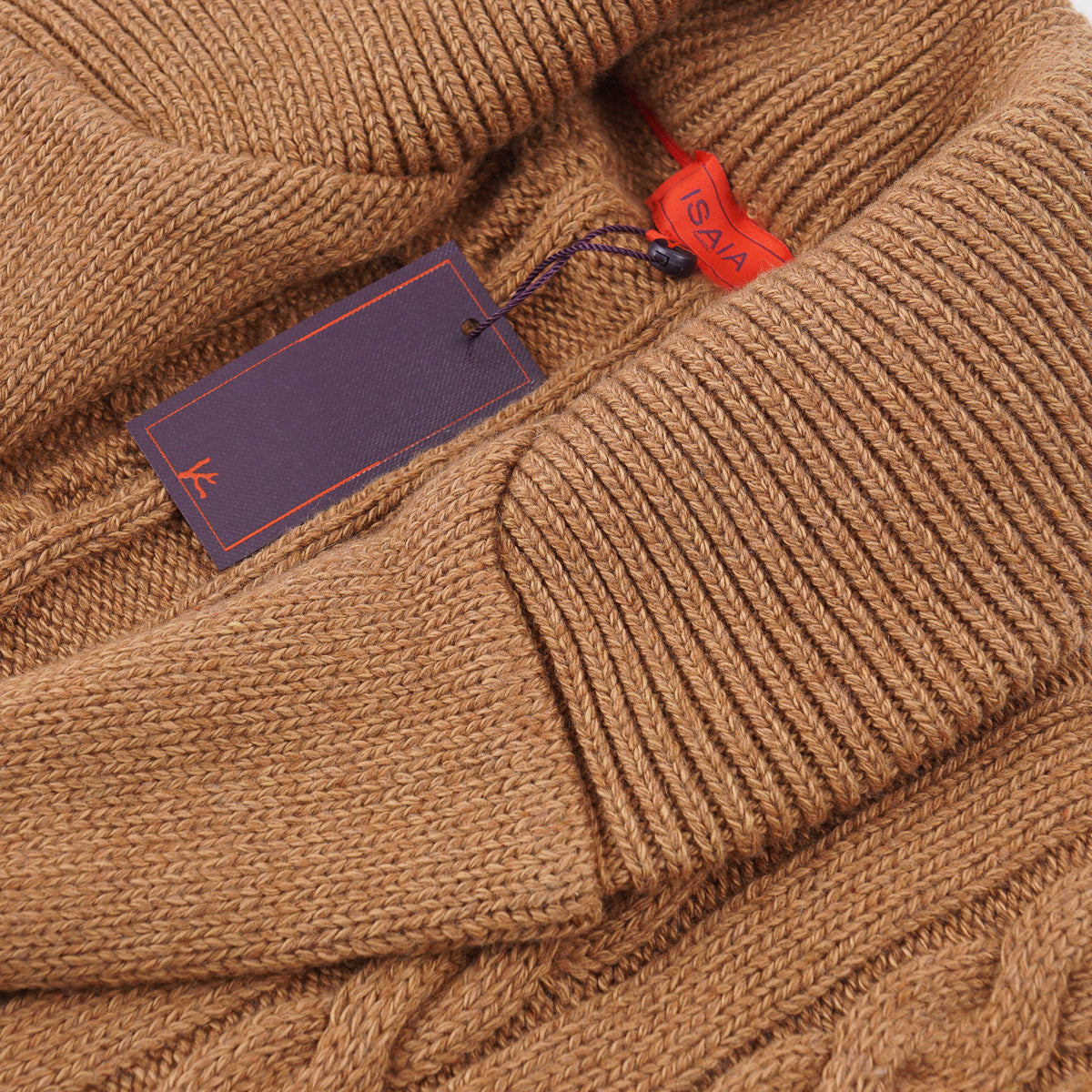 Isaia Cable Knit Cashmere Cardigan Sweater - Top Shelf Apparel