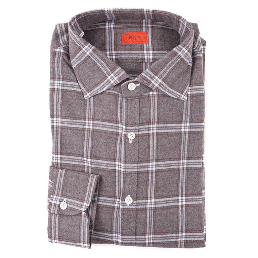 Isaia 'Italia' Soft Flannel Cotton Shirt