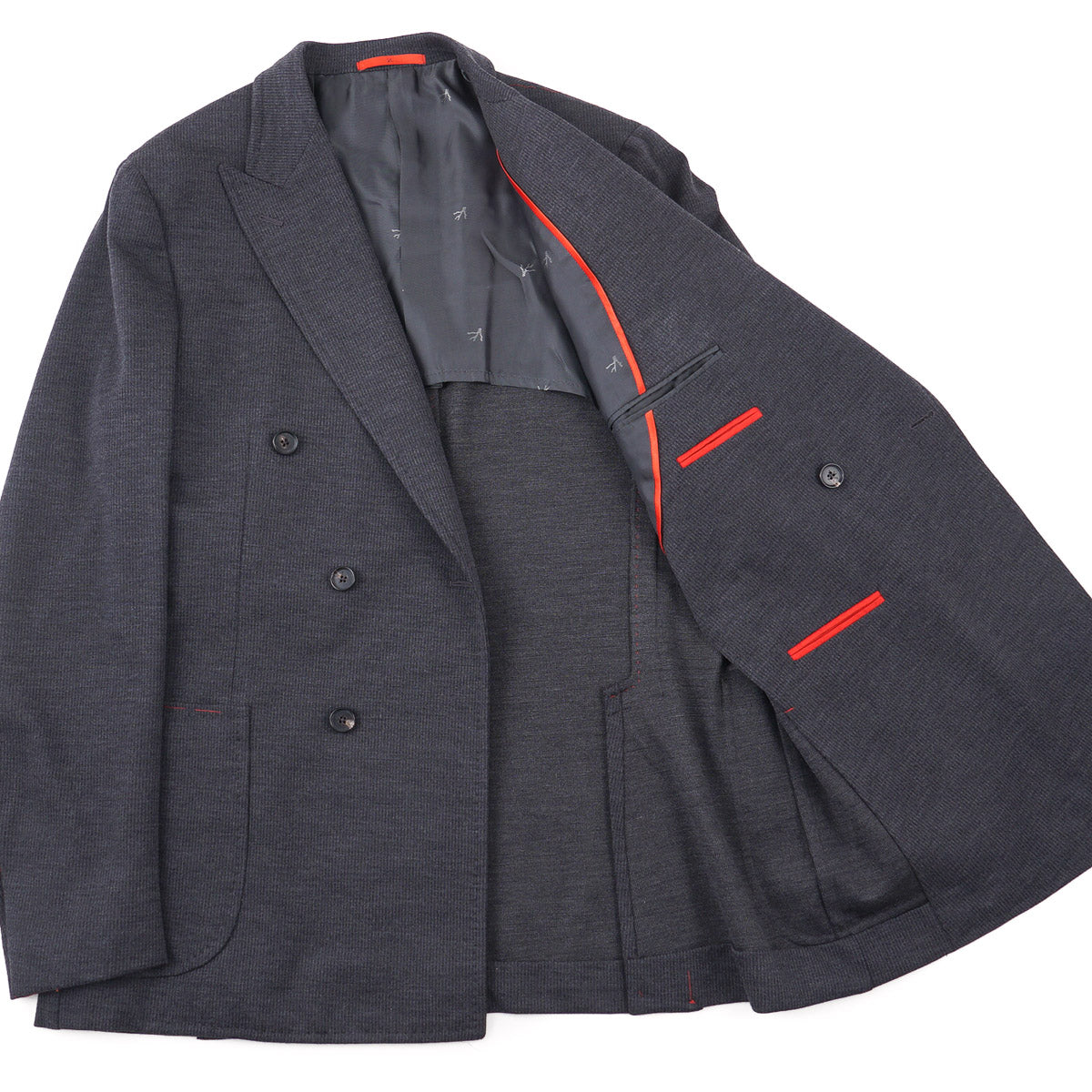 Isaia Soft Jersey Flannel Wool Suit