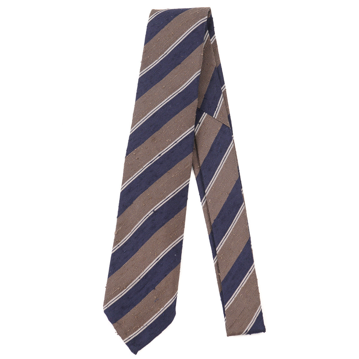 Finamore Unlined Slub Textured Silk Tie