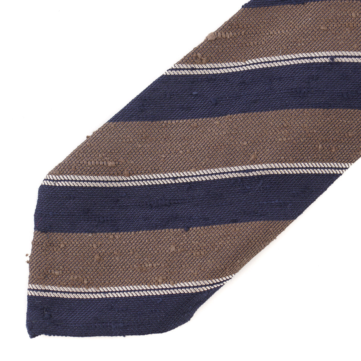 Finamore Unlined Slub Textured Silk Tie