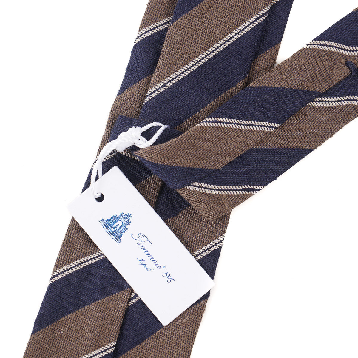 Finamore Unlined Slub Textured Silk Tie