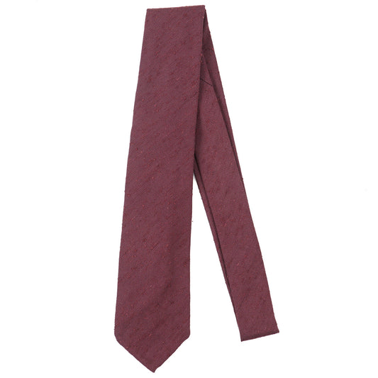 Finamore Unlined Slub Textured Silk Tie