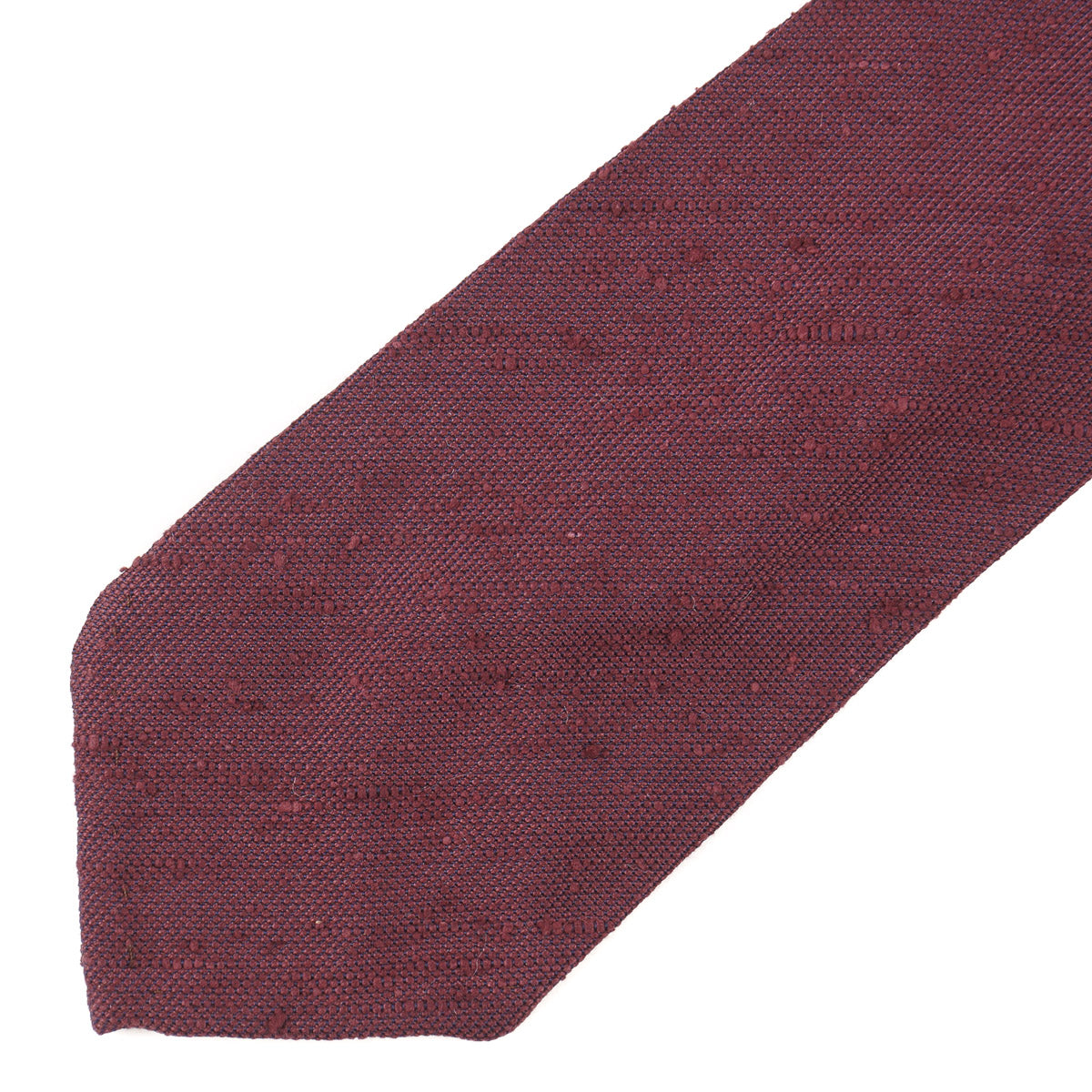 Finamore Unlined Slub Textured Silk Tie