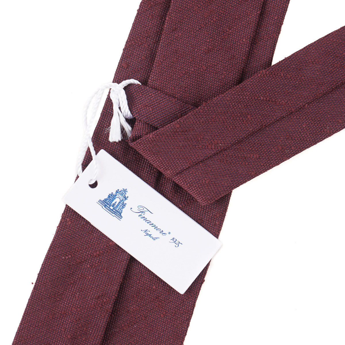 Finamore Unlined Slub Textured Silk Tie