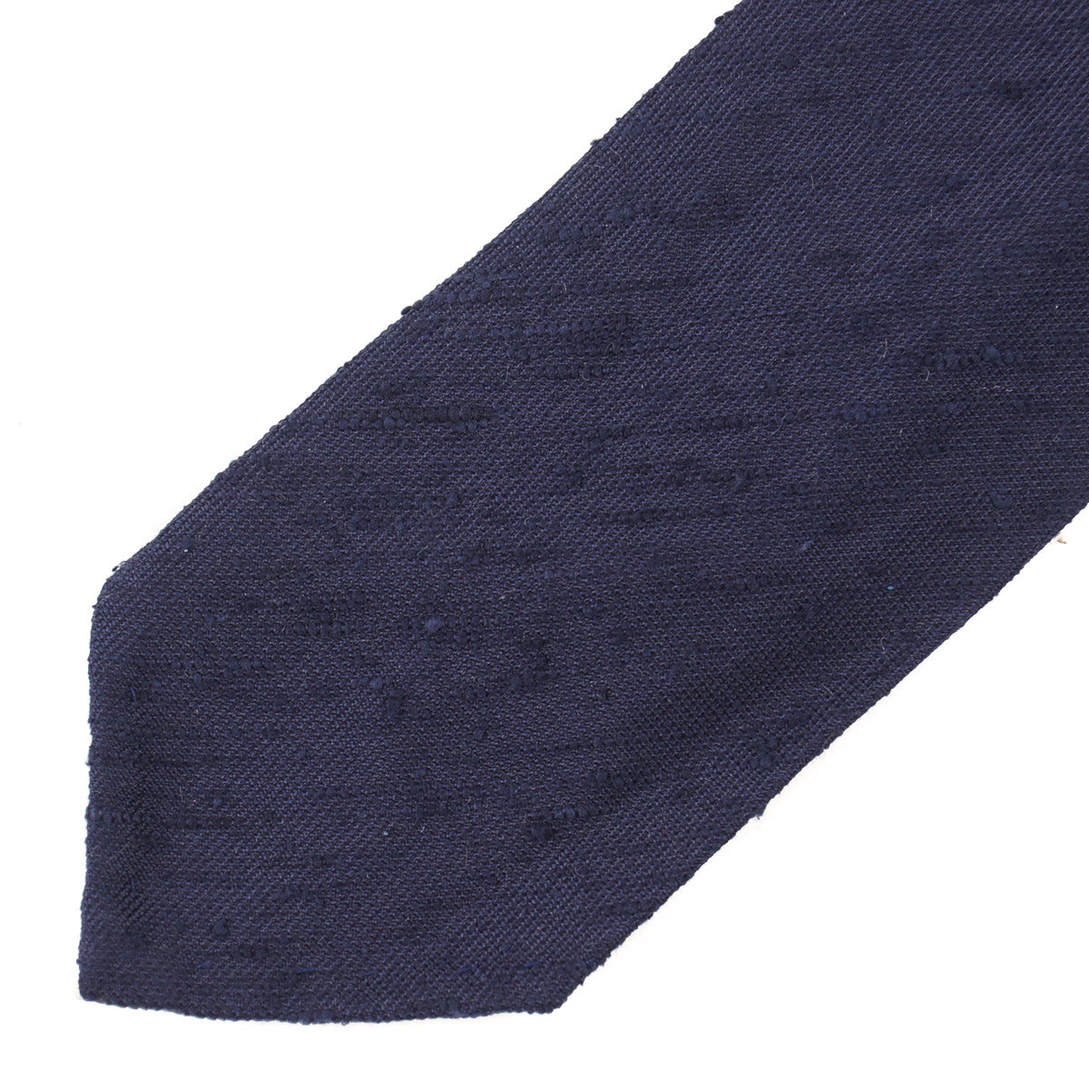 Finamore Unlined Slub Textured Silk Tie