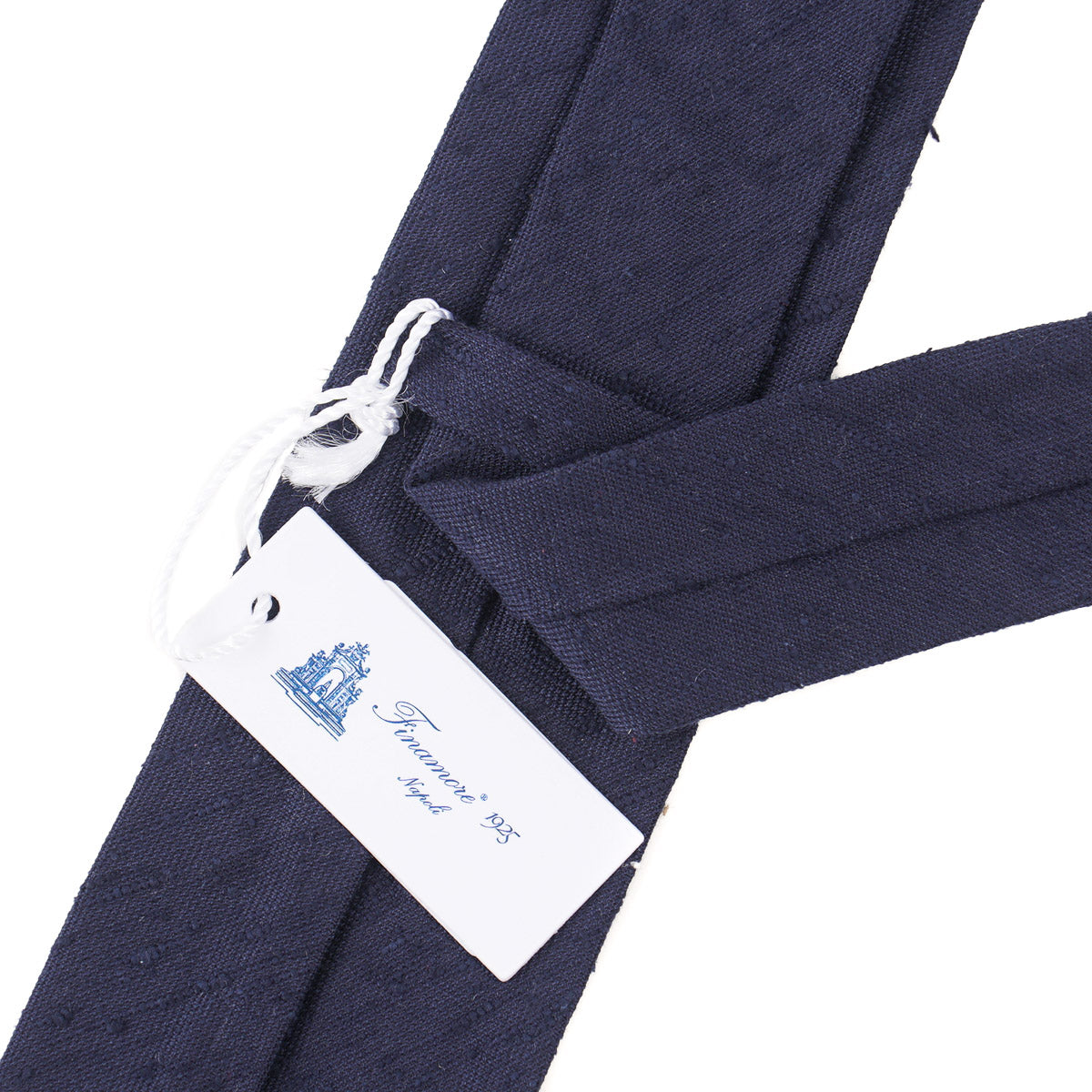 Finamore Unlined Slub Textured Silk Tie