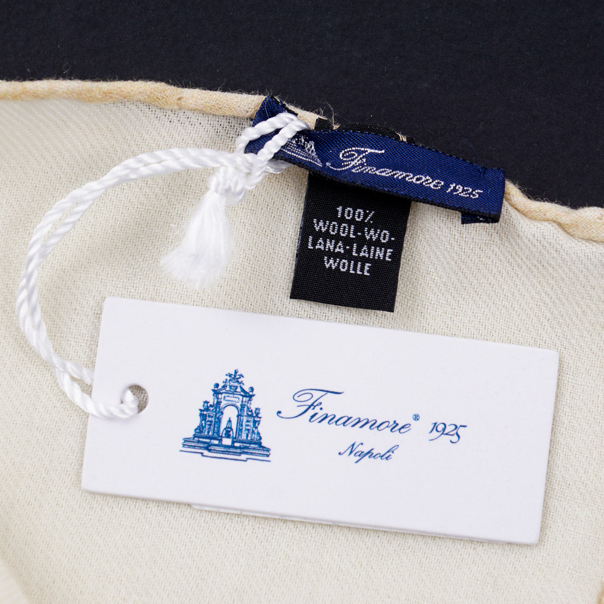 Finamore Soft Wool Pocket Square