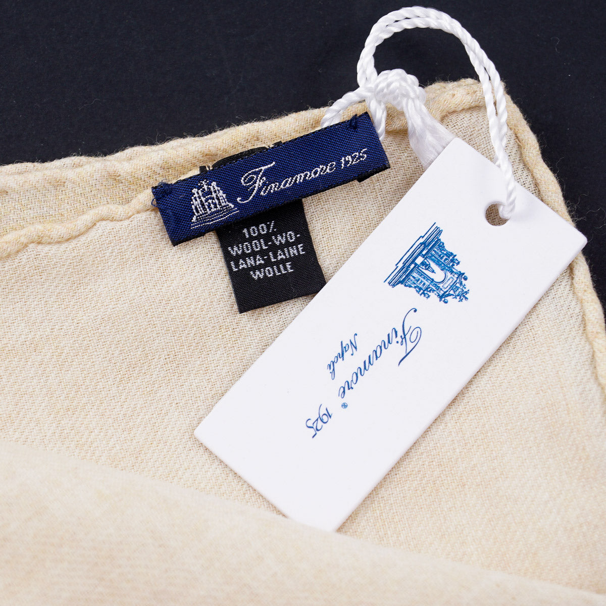 Finamore Soft Wool Pocket Square