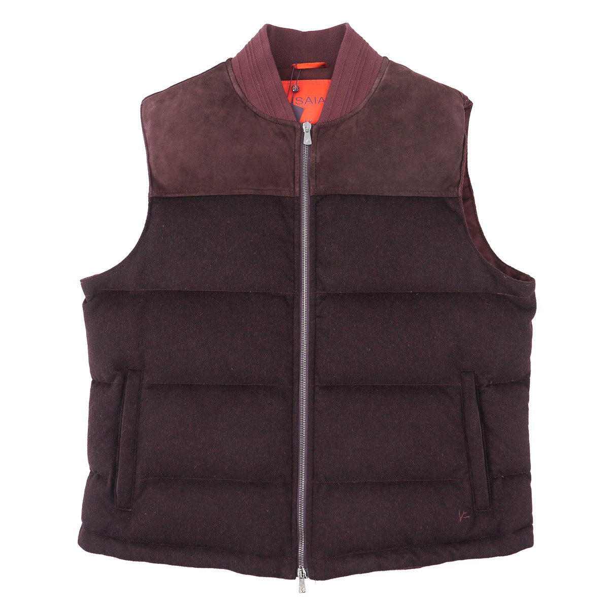 Isaia Cashmere and Suede Puffer Vest - Top Shelf Apparel